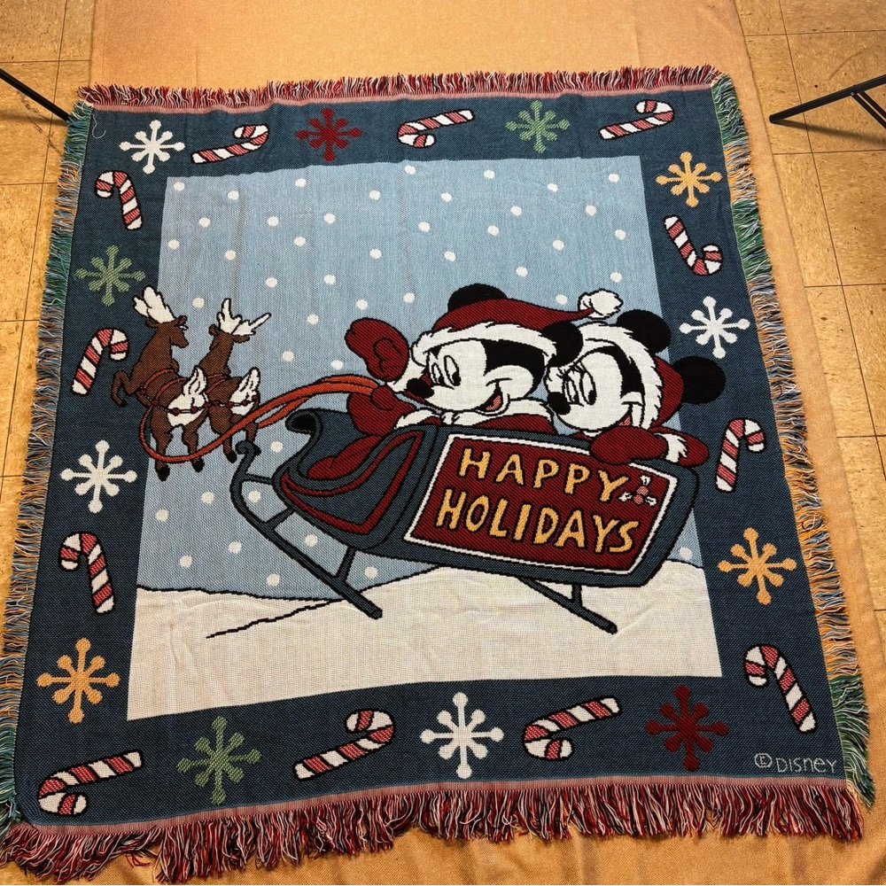 Beacon Holiday Throw Blanket - Blue and Red